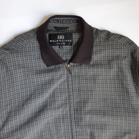 Vintage Balenciaga check pattern bomber jacket - Picture 3 of 9